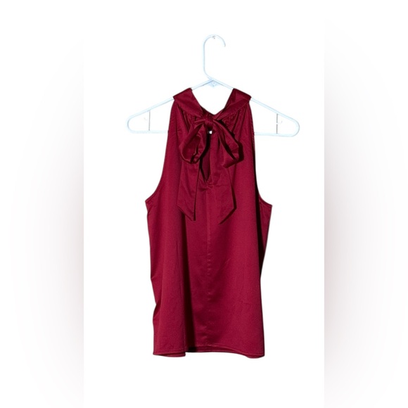 GAP Vibrant Sled Red Halter Blouse,Size S,Satin,100% polyester,Made in Vietnam - Picture 6 of 13